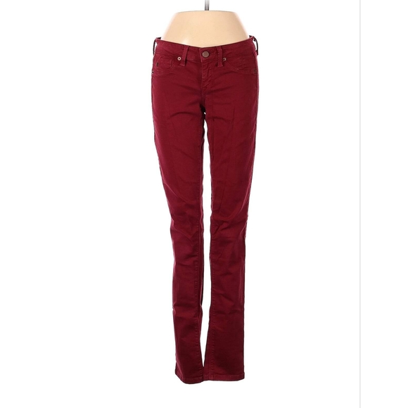 Gray Saks Fifth Avenue Red Jeans - Picture 3 of 5